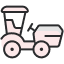 icon showing a side view of a tractor