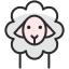 icon showing a wooly sheep, face on