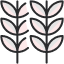 icon showing two, single stalk plants with leaves