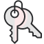 icon showing two keys, representing security or locked